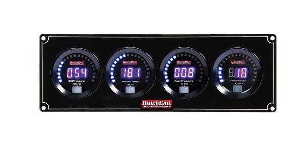 Quickcar Racing Products Digital 3-1 Gauge Panel Op/Wt/Fp W/Tach 67-3042