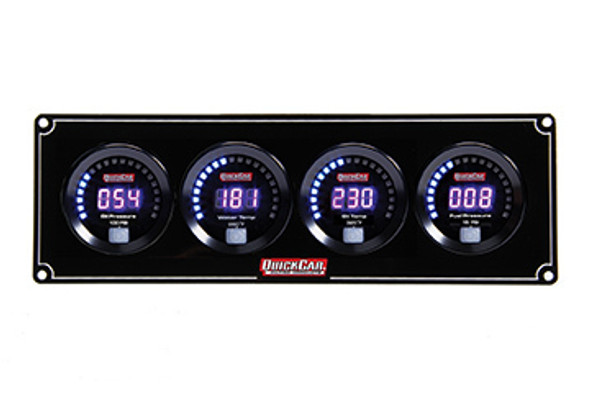 Quickcar Racing Products Digital 4-Gauge Panel Op/Wt/Ot/Fp 67-4021