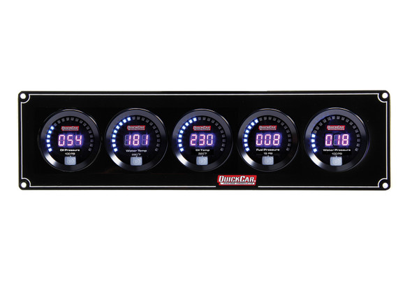 Quickcar Racing Products Digital 5-Gauge Panel Op/Wt/Ot/Fp/Wp 67-5036