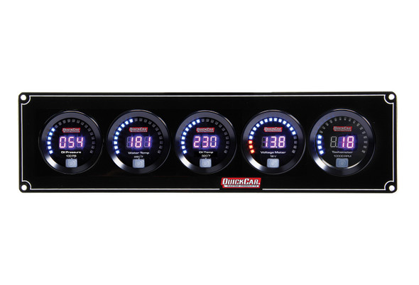 Quickcar Racing Products Digital 4-1 Gauge Panel Op/Wt/Ot/Volt W/Tach 67-4057