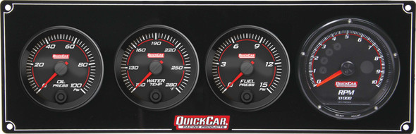 Quickcar Racing Products Redline 3-1 Gauge Panel Op/Wt/Fp W/Recall Tach 69-3042