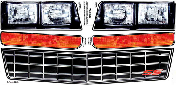 Allstar Performance M/C Ss Nose Decal Kit Stock Grille 1983-88 All23014