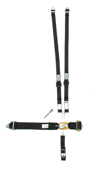 Hooker Harness 5-Pt Harness Hans Alum. Ll Ratchet Adj Black 51110