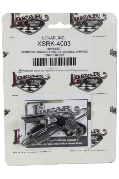 Lokar Bracket And Springs Kick Down Black Stainless Ste Xsrk-4003