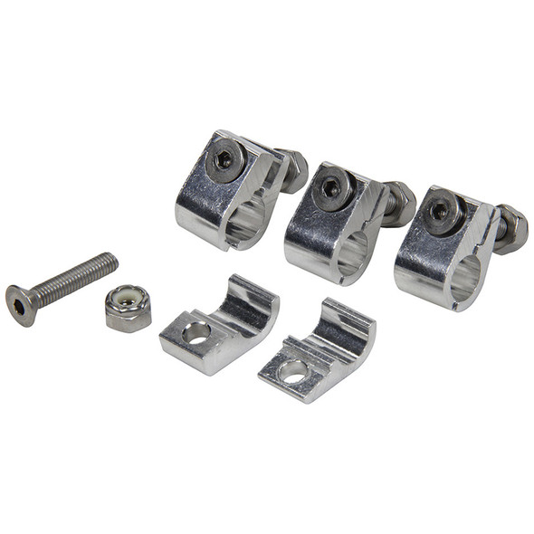 Allstar Performance 2Pc Alum Line Clamps 3/8In 4Pk All18323
