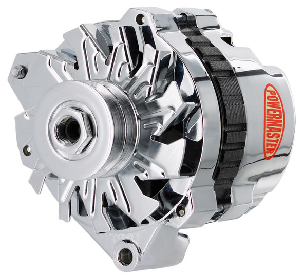 Powermaster 140 Amp Alternator Chrysler W/Spacer Chrome 8-37529