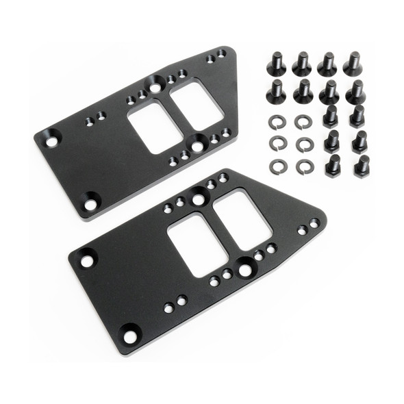 Racing Power Co-Packaged Billet Ls Motor Mount Adapter Plates Black R5140Bk