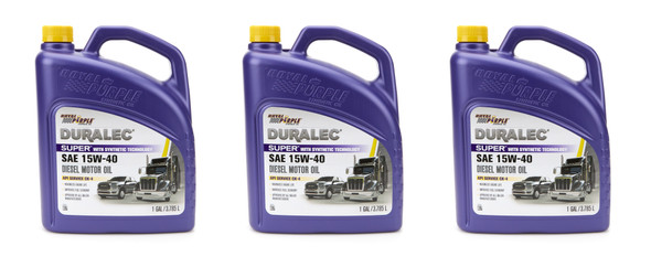 Royal Purple Duralec Super 15W40 Oil Case 3X1 Gallon 43154