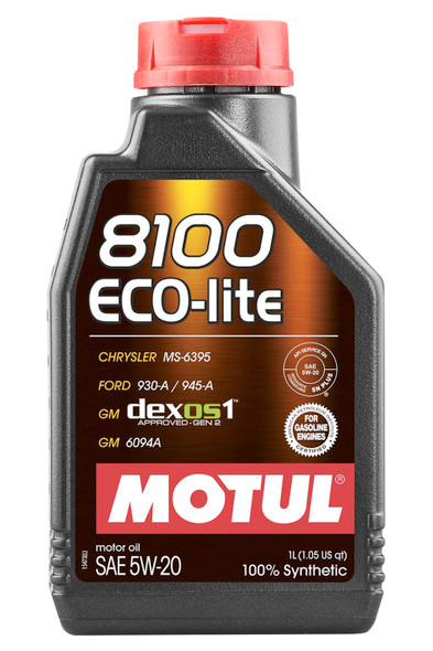 Motul Usa 8100 5W20 Eco-Lite Oil 1 Liter Mtl109102