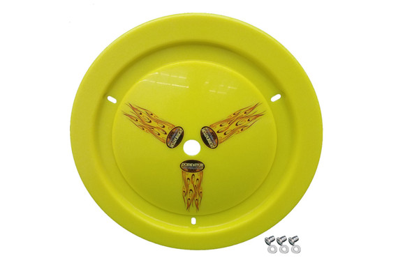 Dominator Racing Products Wheel Cover Dzus-On Fluo Yellow Real Style 1006-D-Fye