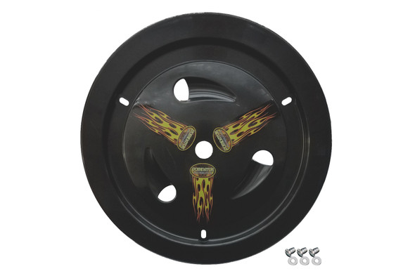 Dominator Racing Products Wheel Cover Dzus-On Black Real Style 1007-D-Bk