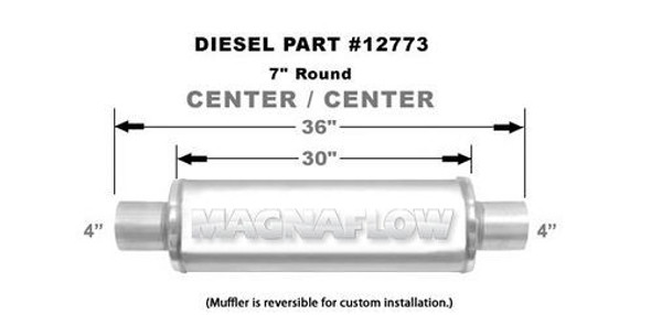 Magnaflow Perf Exhaust Muffler Stainless 4In Center In/Out 12773