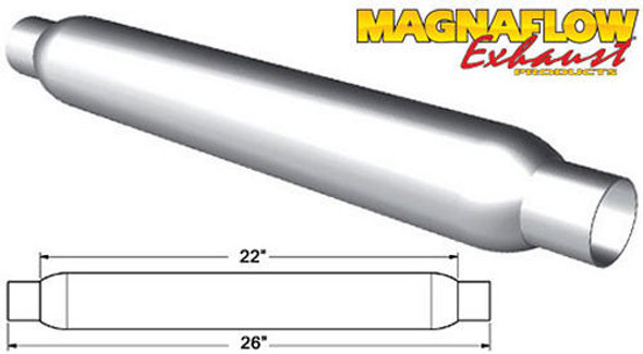 Magnaflow Perf Exhaust Glass Pack Muffler 2.25In Aluminized Medium 18135