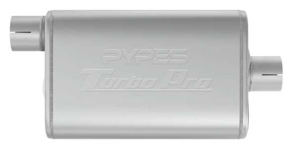 Pypes Performance Exhaust Turbo Pro Muffler 2.5In Offset In/Center Outlet Mvt13