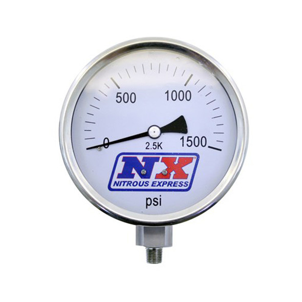 Nitrous Express Nitrous Pressure Gauge 4In Dia High Accuracy 15540