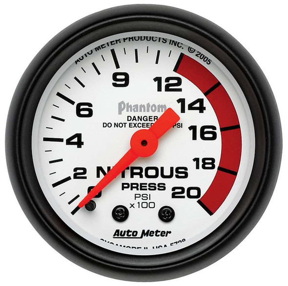 Autometer 2-1/16In Phantom Nitrous Pressure Gauge 5728
