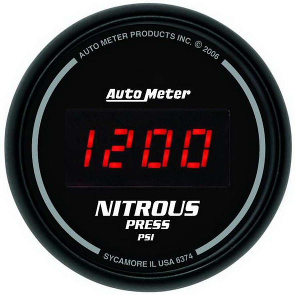 Autometer 2-1/16In Dg/B Nitrous Pressure Gauge 6374