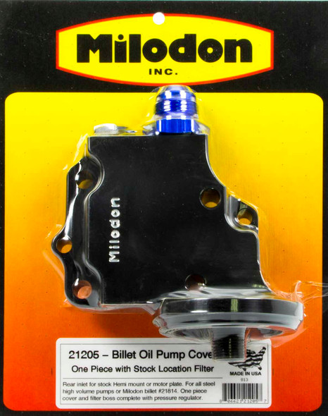 Milodon Billet Oil Pump Cover & Filter Boss - Hemi 21205