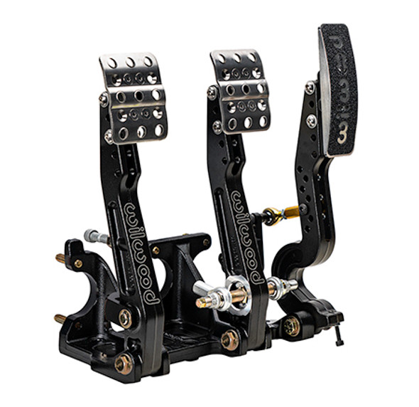 Wilwood Triple Pedal Assy Adj Floor Mnt W/Lnkg Tru-Bar 340-16605