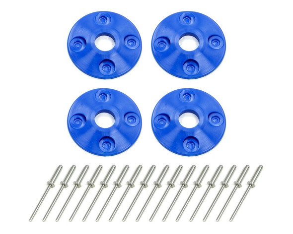 Dominator Racing Products Scuff Plate Plastic 4Pk Blue 1202-Bl