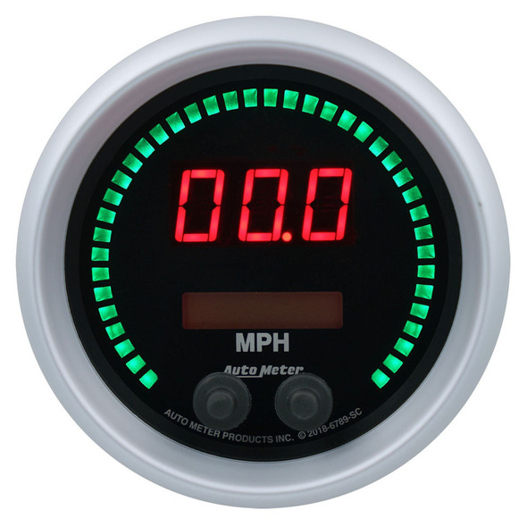 Autometer 3-3/8 Speedometer 260Mph Elite Digital Sc Series 6789-Sc