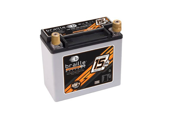Braille Auto Battery Racing Battery 15Lbs 1067 Pca 6.8X3.3X6.1 B2015