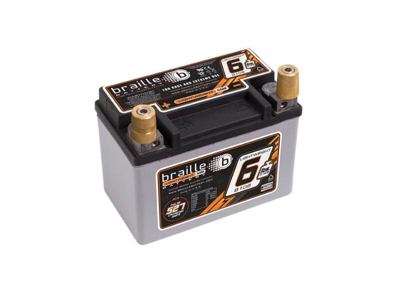 Braille Auto Battery Racing Battery 6.6Lbs 527 Pca 5.8X3.4X4.1 B106
