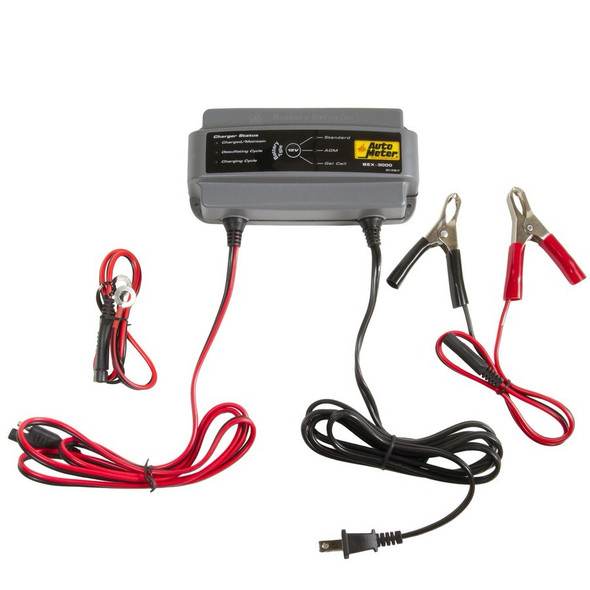 Autometer Battery Charger 12-Volt 3.0 Amps Bex-3000