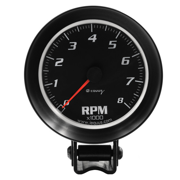 Equus 3-3/8 Dia Tachometer 8000 Rpm Black Dial E6068