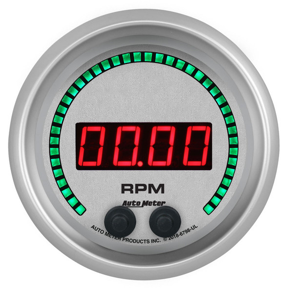 Autometer 3-3/8 16K Rpm Tachometer Elite Digital Ul Series 6798-Ul