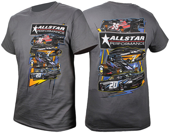 Allstar Performance T-Shirt Dark Gray Circle Track Xx-Large All99901Xxl