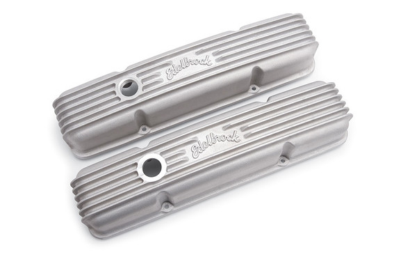 Edelbrock Valve Cover Kit Classic Finned Sbc 59-86 41449