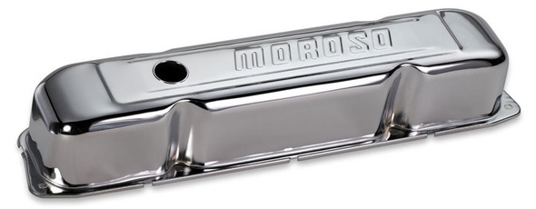 MOROSO Chrome B/E Valve Covers BBM Tall w/Baffle 68181