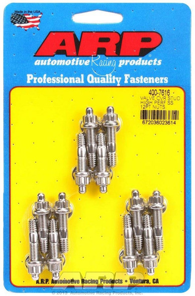 Arp S/S Valve Cover Stud Kit 12Pt. (12) 400-7616