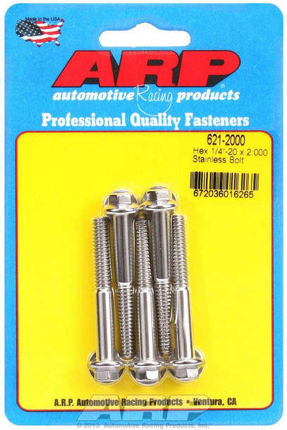 Arp S/S Bolt Kit - 6Pt. (5) 1/4-20 X 2.000 621-2000