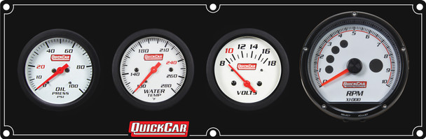 QUICKCAR RACING PRODUCTS Extreme 3-1 Panel w/Tach OP/WT/VT Black 61-7347