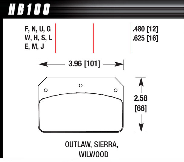 Hawk Brake Dynalite/2000 Dtc-70  Hb100U.480