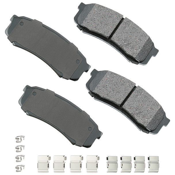 Akebono Brake Corporation Brake Pad Rear Lexus 10- 19 Gx470 03-09 Act606A