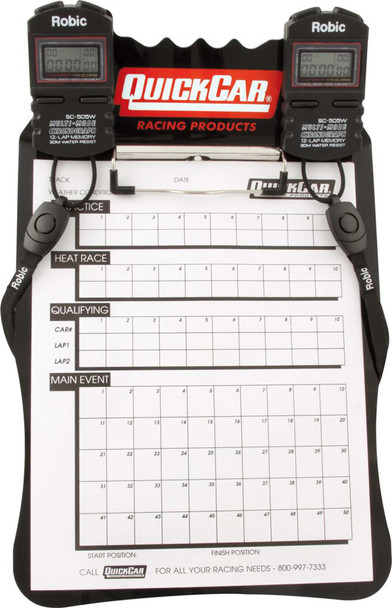 Quickcar Racing Products Clipboard Timing System Black 51-052