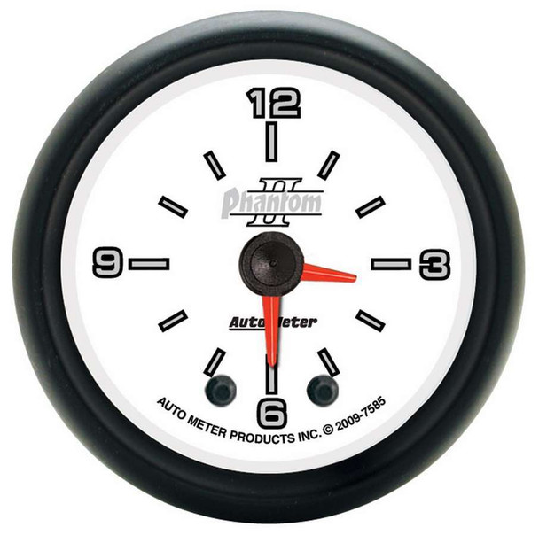 Autometer 2-1/16 Phantom Ii Hi-Def Clock 7585