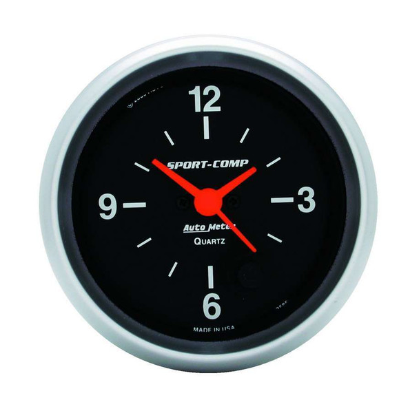 Autometer 2-5/8In S/C 12-Volt Clock 3585