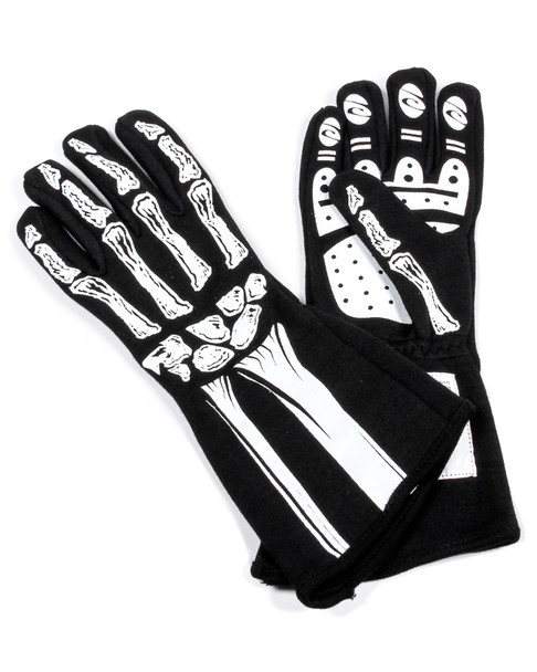 Rjs Safety Single Layer White Skeleton Gloves Large 600080134