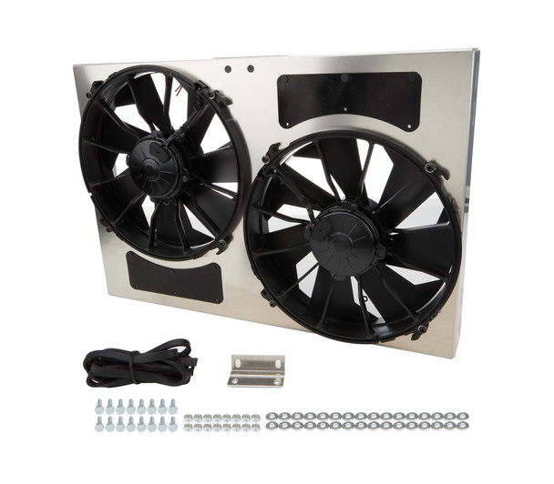 DERALE Dual RAD Fan w/Alum Shroud Assembly 16826