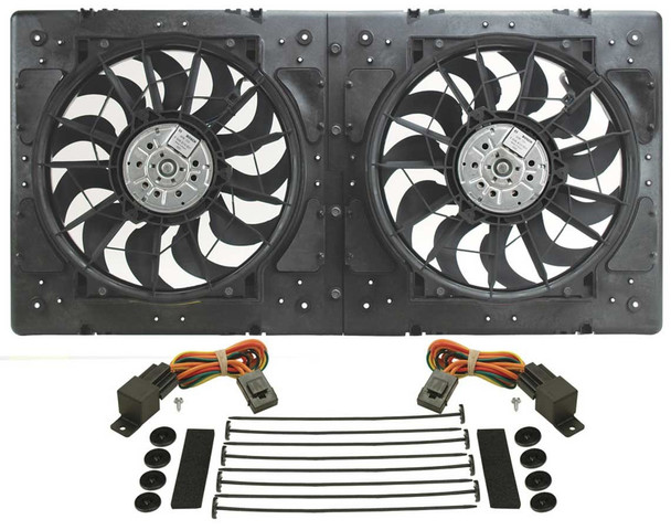 DERALE 12in Dual High Output RAD Fans Puller 16934