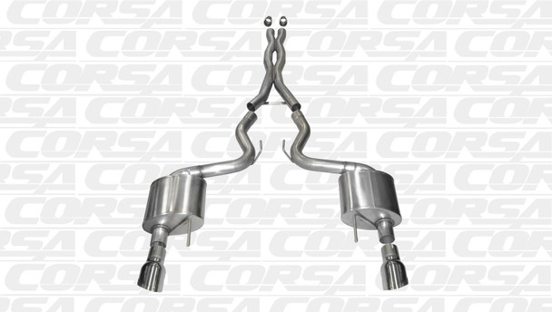 Corsa Performance 15-   Mustang 5.0L Cat Back Exhaust System 14328