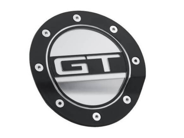 Drake Automotive Group Fuel Door Gt Blk/Silver 15-   Mustang Fr3Z-6640526-Gb