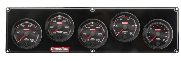 Quickcar Racing Products Redline 4-1 Gauge Panel Op/Wt/Ot/Volt W/2-5/8 Ta 69-4257