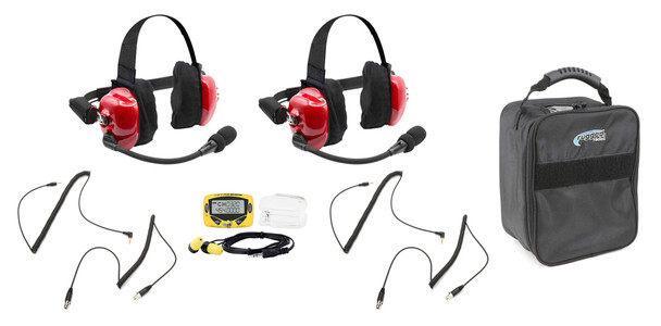 RUGGED RADIOS Headset Track Talk Red Linkable Intercom Fan H80-FAN