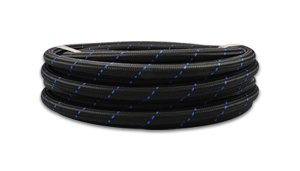 Vibrant Performance 5Ft Roll -10 Black Blue Nylon Braided Flex Hose 11990B