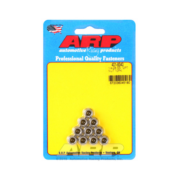 Arp 1/4-20 Ss 12Pt Nut Kit (10Pk) 401-8340